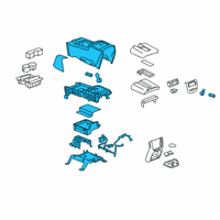 OEM 2011 GMC Sierra 3500 HD Console Assembly Diagram - 20944017