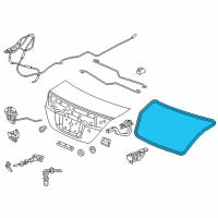 OEM 2013 Honda Civic Weatherstrip, Trunk Lid Diagram - 74865-TS8-A01