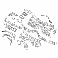 OEM 2014 BMW 435i xDrive Right Engine Hood Sealing Diagram - 51-76-7-255-804