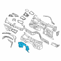 OEM 2015 BMW ActiveHybrid 3 Sound Insulating Dash Panel Diagram - 51-48-7-295-801