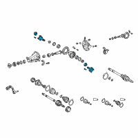 OEM 2002 Toyota Highlander Shaft Assembly Diagram - 41309-42011
