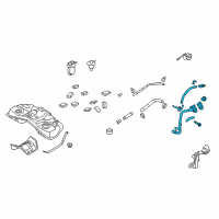 OEM Hyundai Genesis Coupe Complete-Fuel Filler Neck Diagram - 31030-2M510