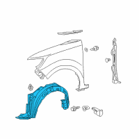 OEM 2008 Scion xB Fender Liner Diagram - 53875-12470