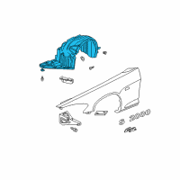 OEM 2001 Honda S2000 Fender, Right Front (Inner) Diagram - 74101-S2A-020