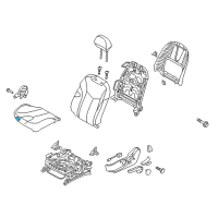 OEM 2017 Hyundai Veloster Pad Assembly-Front Seat Cushion Passenge Diagram - 88150-2V300