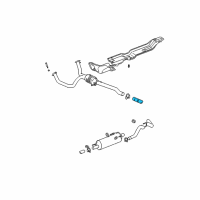 OEM 2002 Dodge Ram 1500 Exhaust Extension Pipe Diagram - 52103453AA