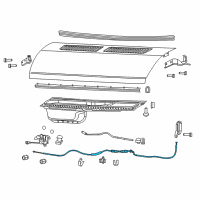 OEM 2015 Ram ProMaster 1500 Cable-Hood Release Diagram - 68226090AA