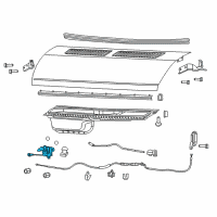 OEM Ram ProMaster 1500 Hood Latch Diagram - 68223641AA