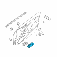 OEM 2018 Nissan Maxima Switch Assy-Power Window, Main Diagram - 25401-4RA0A
