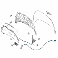 OEM 2011 Ford Fiesta Release Cable Diagram - BE8Z-16916-A