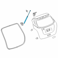 OEM 2018 Chevrolet Trax Lift Cylinder Diagram - 95095591