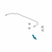 OEM 2000 Honda Accord Bracket, Left Rear Link Stabilizer Diagram - 52345-S84-A00