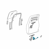 OEM Toyota Tacoma Motor Assy, Power Window Regulator, LH Diagram - 85710-35170