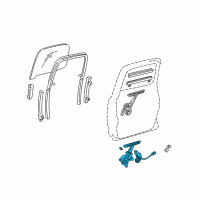 OEM 2001 Toyota Tacoma Regulator Sub-Assy, Rear Door Window, LH Diagram - 69804-35060