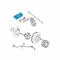 OEM 2008 Chevrolet Silverado 3500 HD Caliper Support Diagram - 25997056