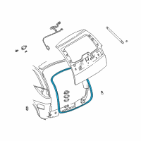 OEM 2006 Buick Rendezvous Weatherstrip Asm-Lift Gate Diagram - 10350444