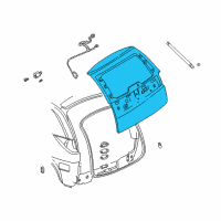 OEM 2006 Buick Rendezvous Gate Asm, Lift Diagram - 88956104