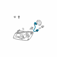 OEM Kia Spectra5 Holder & Wiring-Head Lamp Diagram - 921502F000