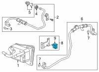 OEM GMC Acadia Limited Clip-Trans Oil Cooler Pipe Diagram - 10415915
