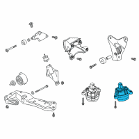 OEM 2012 BMW 535i Engine Mount Left Diagram - 22-11-6-859-845