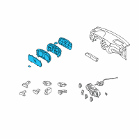 OEM 2008 Kia Rio Cluster Assembly-Instrument Diagram - 940011G213