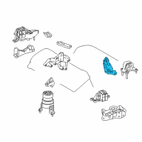 OEM Lexus RX450h Bracket, Engine Mount Diagram - 12321-0P100