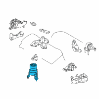 OEM 2019 Lexus RX450h INSULATOR, Engine Mounting Diagram - 12361-0P200