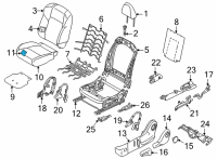 OEM 2021 Nissan Rogue Pad Assy-Cushion, Front Seat LH Diagram - 87361-6RE0A