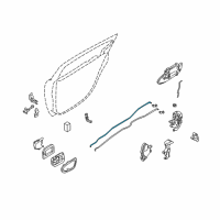 OEM 2001 Nissan Maxima Rod-Rear Door Inside Handle, LH Diagram - 82507-2Y000
