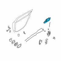 OEM 2002 Nissan Maxima Rear Door Outside Handle Assembly Right Diagram - 82606-2Y905