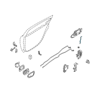 OEM 2002 Nissan Maxima Rod Assy-Outside Handle, Rear RH Diagram - 82608-2Y000