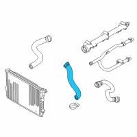 OEM 2002 BMW Z3 Radiator Coolant Hose Upper Diagram - 11-53-7-831-026