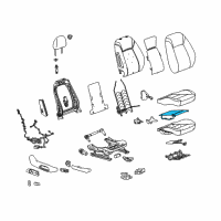 OEM 2020 Buick Regal TourX Seat Cushion Heater Diagram - 84369826