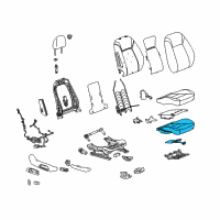 OEM Buick Regal TourX Seat Cushion Pad Diagram - 39195508