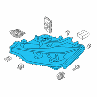 OEM 2018 BMW 330i GT xDrive Left Led Headlight Diagram - 63-11-7-470-423