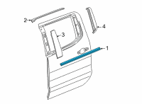 OEM 2022 Chevrolet Silverado 3500 HD Belt Molding Diagram - 84832779