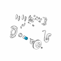 OEM 2005 Toyota RAV4 Front Hub Bearing Diagram - 90369-43009