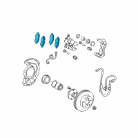 OEM 2003 Toyota Camry Front Pads Diagram - 04465-33240