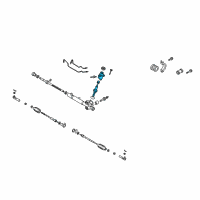 OEM 2006 Infiniti G35 Power Steering Gear Sub Assembly Diagram - 49210-AC80A