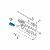 OEM 2001 BMW 750iL Drivers Door Switch Unit Diagram - 61-31-9-362-763