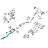 OEM Jeep Cherokee Front Exhaust Pipe Diagram - 68105882AE