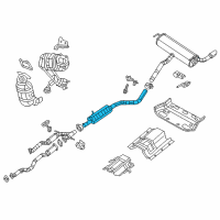 OEM 2021 Jeep Cherokee Intermediate Pipe Diagram - 68349051AA