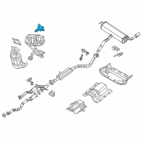 OEM 2019 Jeep Cherokee Bracket-Catalytic Converter Diagram - 68141368AB