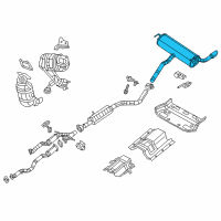 OEM 2021 Jeep Cherokee Exhaust Muffler And Tailpipe Diagram - 68238700AA