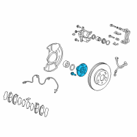 OEM Honda Hub Assembly, Front Diagram - 44600-TR0-A00