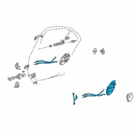 OEM 2001 Lexus LS430 Rear Door Lock Assembly, Left Diagram - 69340-50051