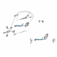 OEM Lexus LS430 Cable Assy, Rear Door Inside Locking Diagram - 69770-50040