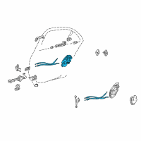 OEM 2003 Lexus LS430 Rear Door Lock Assembly, Right Diagram - 69050-50050