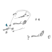 OEM Lexus LS430 Hinge Assy, Rear Door, Upper LH Diagram - 68760-50040