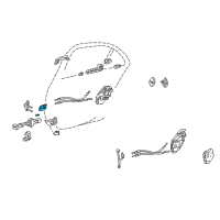 OEM 2003 Lexus LS430 Door Inside Handle Sub-Assembly, Right Black Diagram - 69205-50030-C0